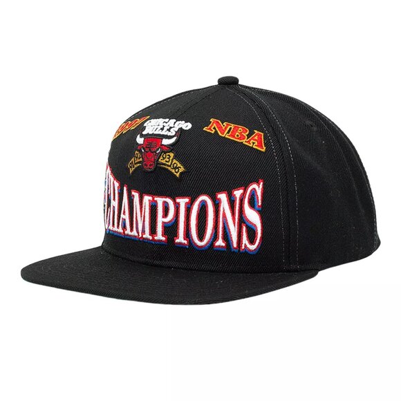Chicago Bulls 1997 NBA Champions Snapback Hat Mitchell & Ness Vintage 90's NWT! - Picture 3 of 9